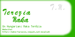terezia maka business card